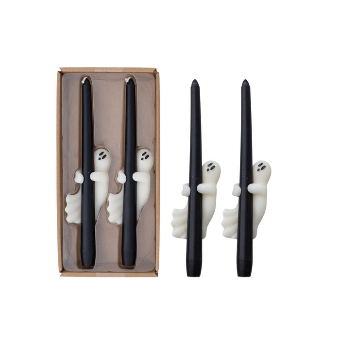 Unscented Ghost Taper Candles - Set of 2