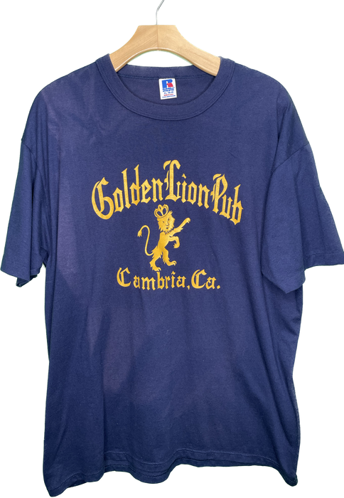 L/XL Vintage Cambria Lion Pub 80s Bar Ringer T-Shirt