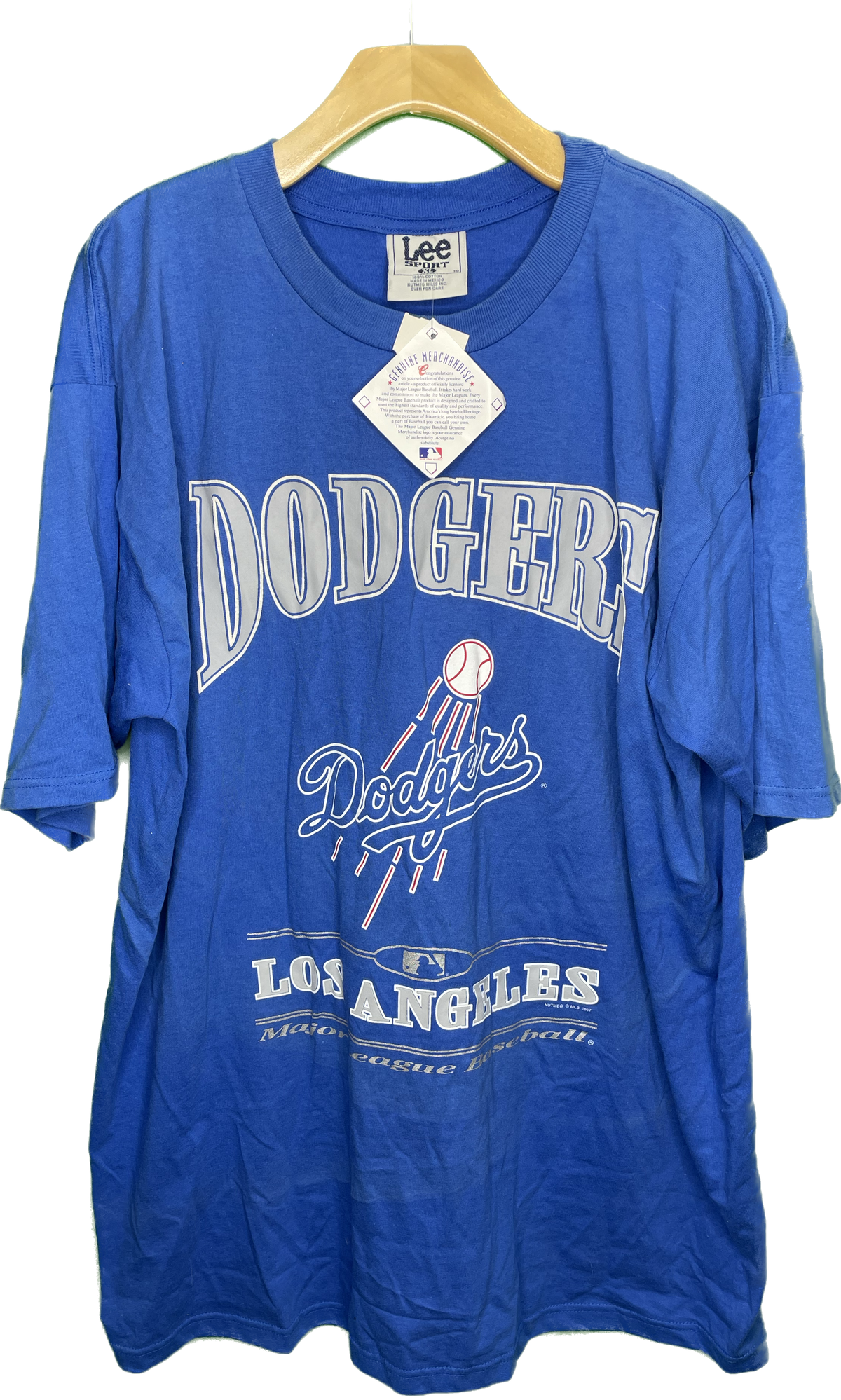 Mlb Los Angeles Dodgers Vintage Logo Ringer Tee T-shirt