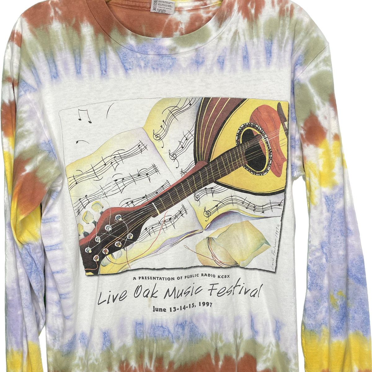 M Vintage Live Oak Music festival Tie Dye Long Sleeve T-Shirt