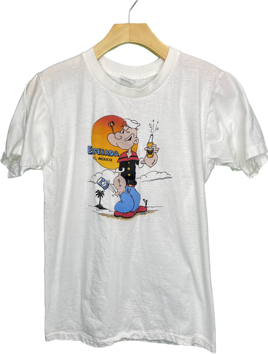 S Vintage Popeye Ensenada 80s Single Stitch T-Shirt