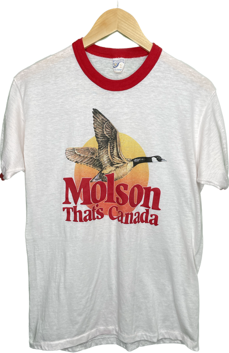 M Vintage 80s Molson That's Canada Ringer T-Shirt