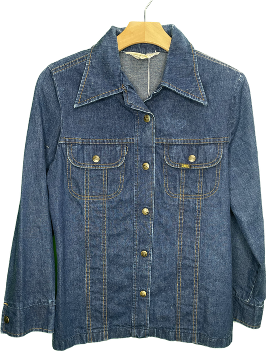 XS/S Vintage Lee Denim Jean Button Up Shirt