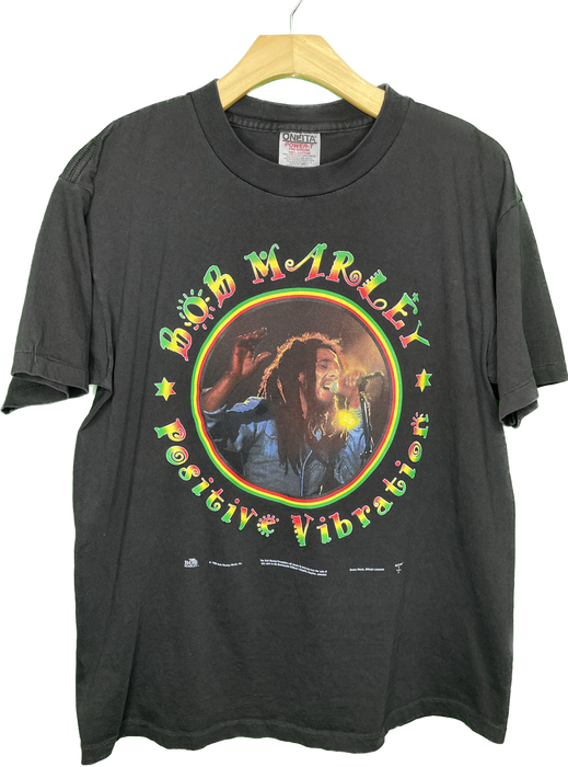 L Vintage Bob Marley Positive Vibrations 90s Single Stitch Shirt