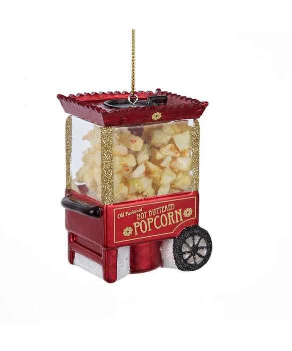 Noble Gems Glass Popcorn Machine Ornament