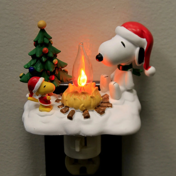 Snoopy + Woodstock Campfire Night Light