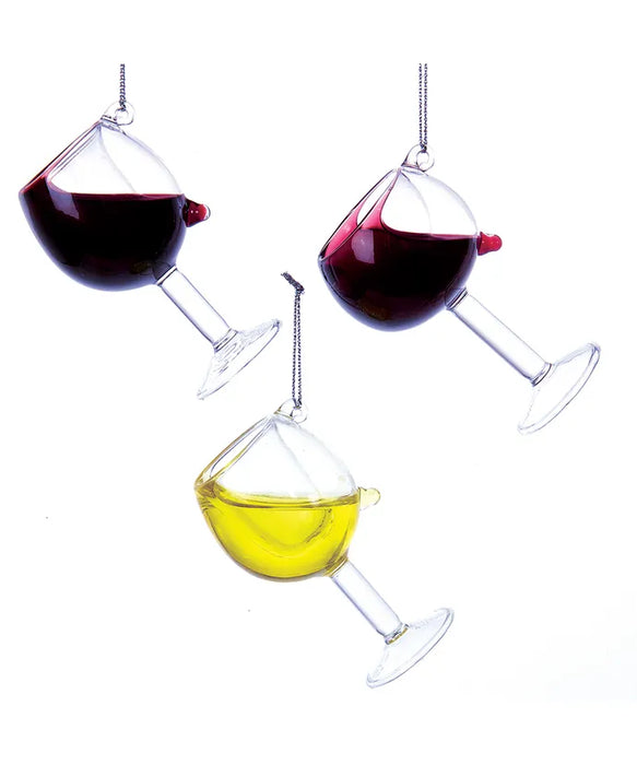 Spilling Wine Glass Ornament