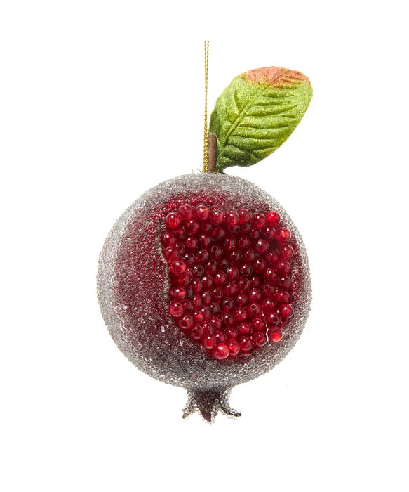 Sugared Pomegranate Ornament