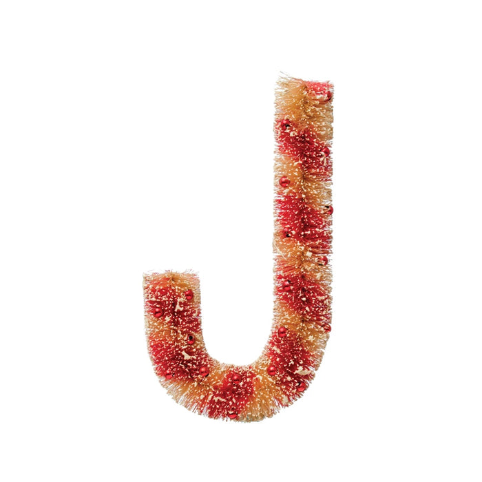 10" Candy Cane Bottle Brush Ornament