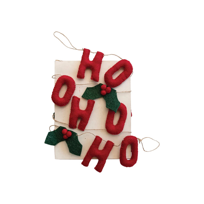 Wool Felt Ho-Ho-Ho Garland