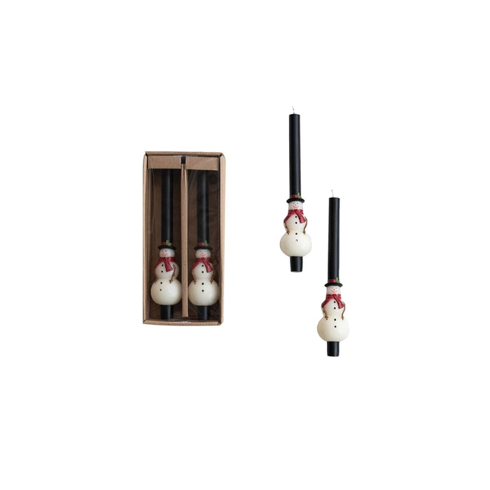 Snowman Taper Candle - Set of 2