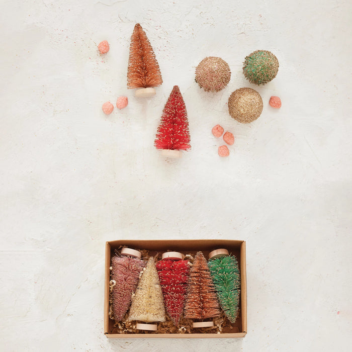 Boxed Set of Bottle Brush Trees