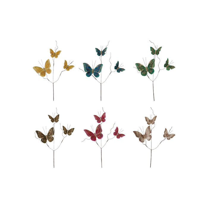 Faux Feather Butterfly Spray