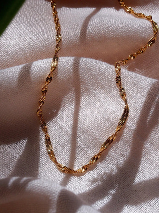 Gold Filled Twist Chain Necklace - Iolana