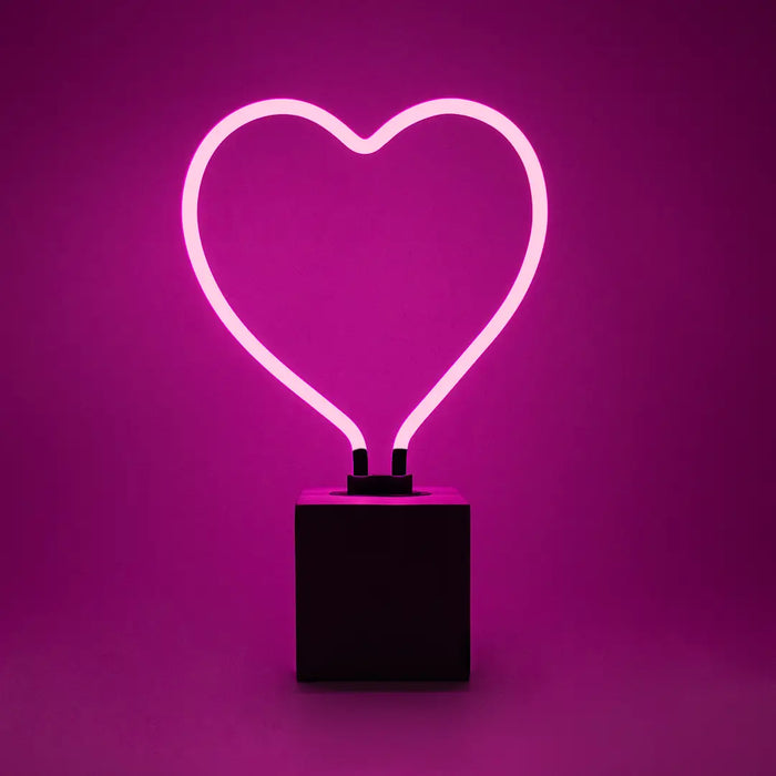 Neon 'Heart' Sign w/ Stand