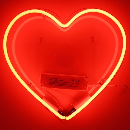 Neon Light Heart Wall Sign