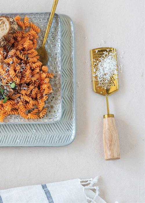Gold Grater w/ Wooden Handle