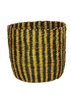 Black & Yellow Seagrass Basket - Large