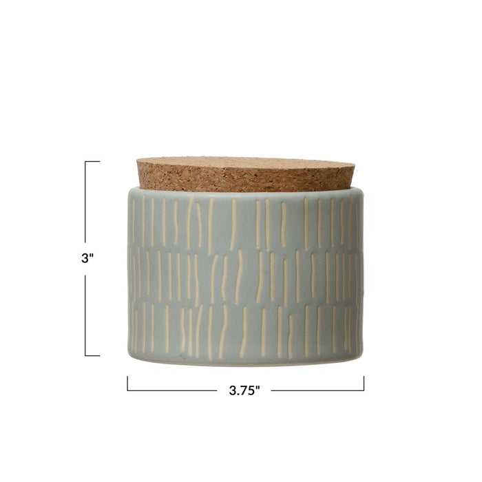 Stoneware Canister & Cork Lid