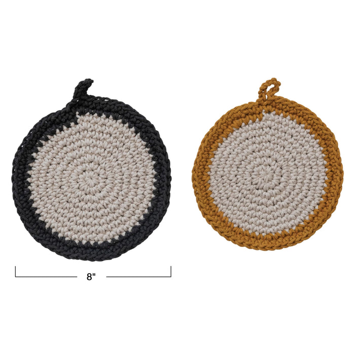 8" Round Crochet Pot Holder