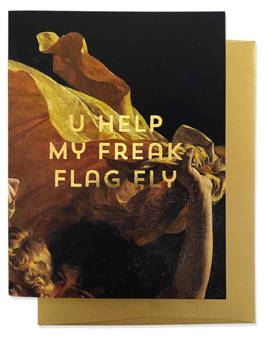 FREAK FLAG Greeting Card - Gold Foil