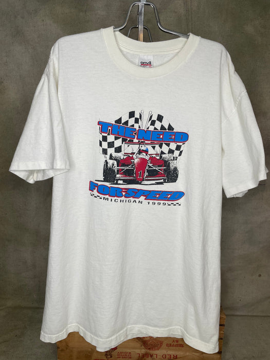 Vintage The Need For Speed Michigan Racing Single Stitch Shirt