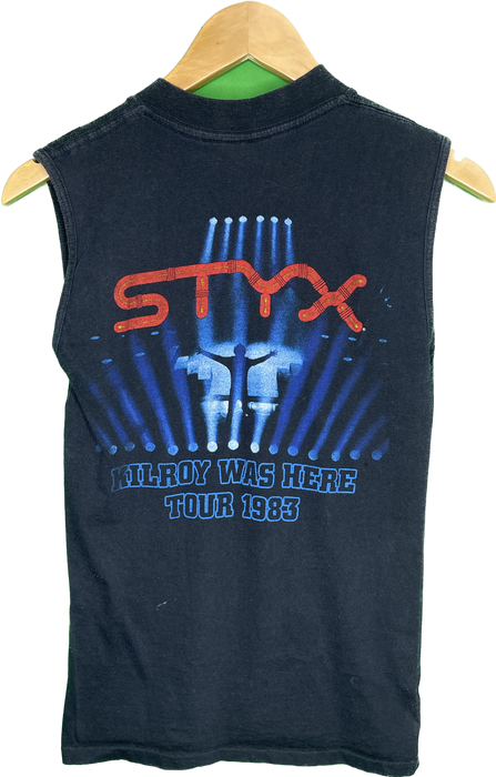 Vintage XXXS/XXS 80s Styx Band Concert Vert T-Shirt